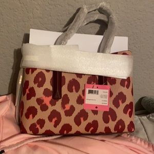 KATE SPADE marguax leopard medium satchel purse